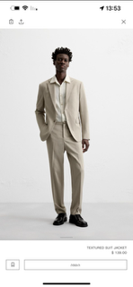 Zara brand two piece suit  36 formal wedding business