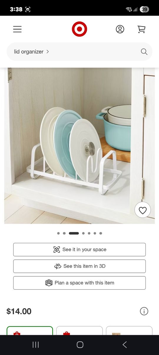 Wire Storage Lid Organizer (w:13.5)