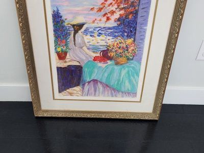 Framed Lithograph Painting Art "Solitude" by Kim - Signed & Numbered 210/275 COA