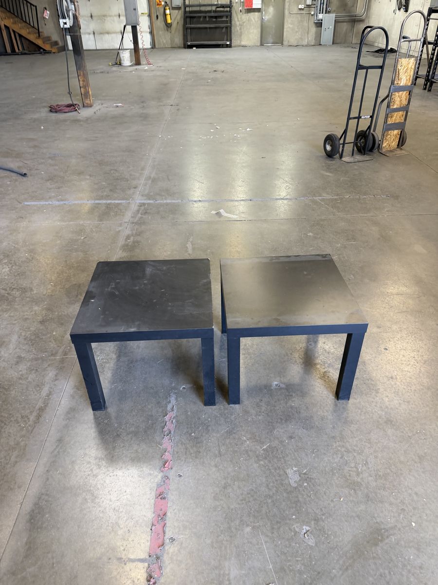 Set of 2 Black Side/End Tables