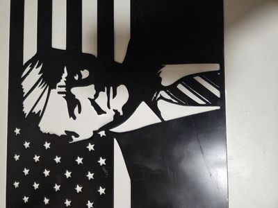 Trump Metal Flag Sign