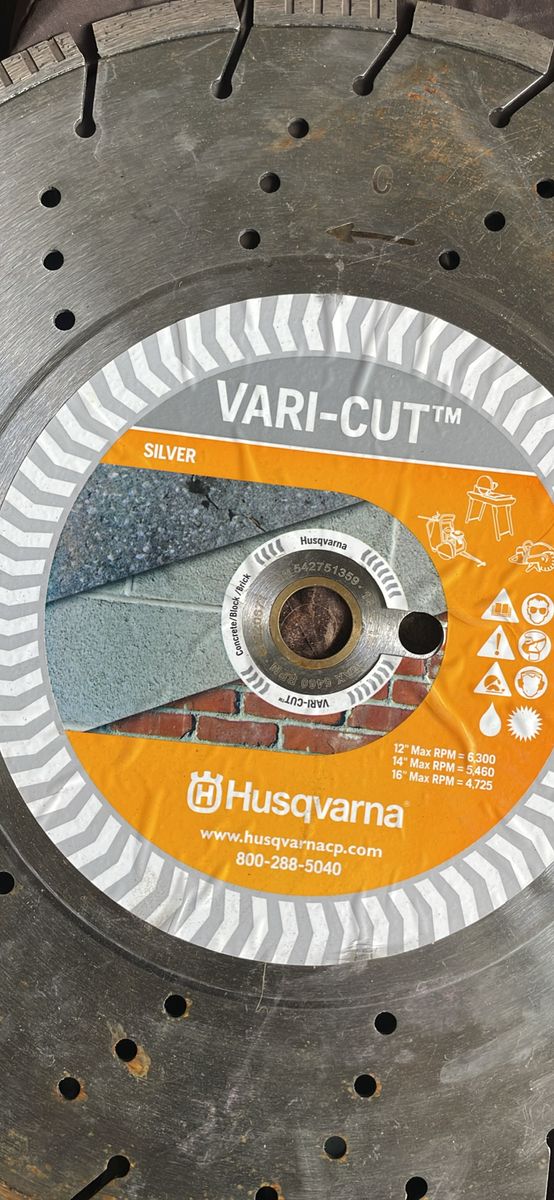 Husqvarna concrete blade 14”