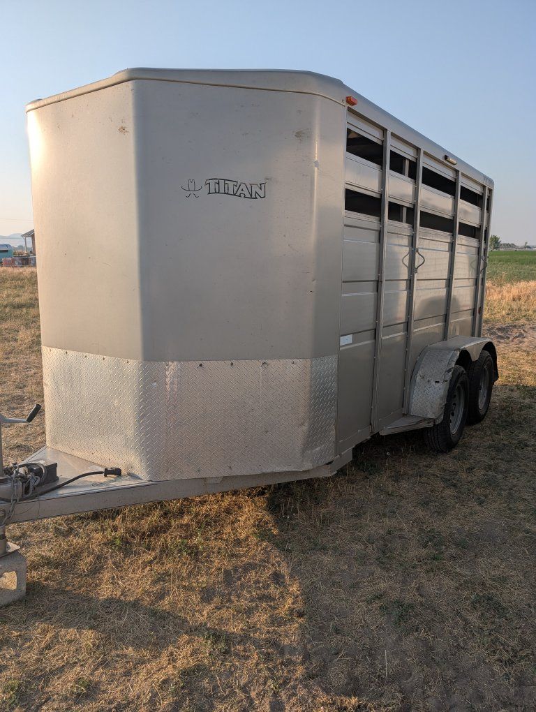 2016 Titan Aluminum Bumper Pull Horse/Livestock Trailer with Tack Room