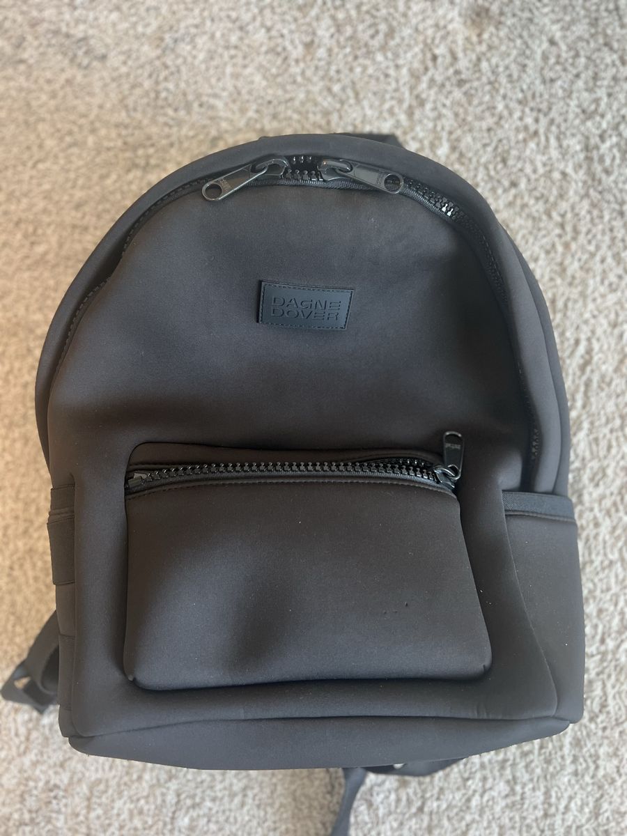 DAGNE DOVER Dakota Neoprene Backpack - Black, Small, Padded Laptop Sleeve
