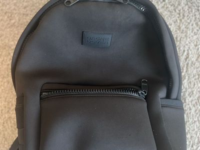 DAGNE DOVER Dakota Neoprene Backpack - Black, Small, Padded Laptop Sleeve