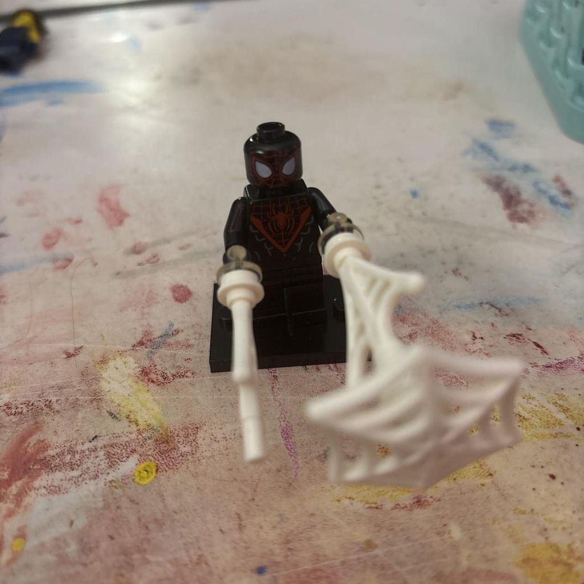 LEGO Miles Morales Spider-Man Minifigure with Web Accessories