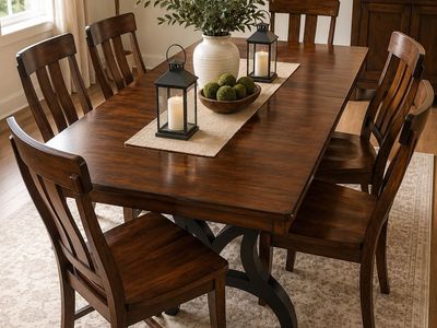 Aspen Home Solid Wood Dining Set – 6 Chairs