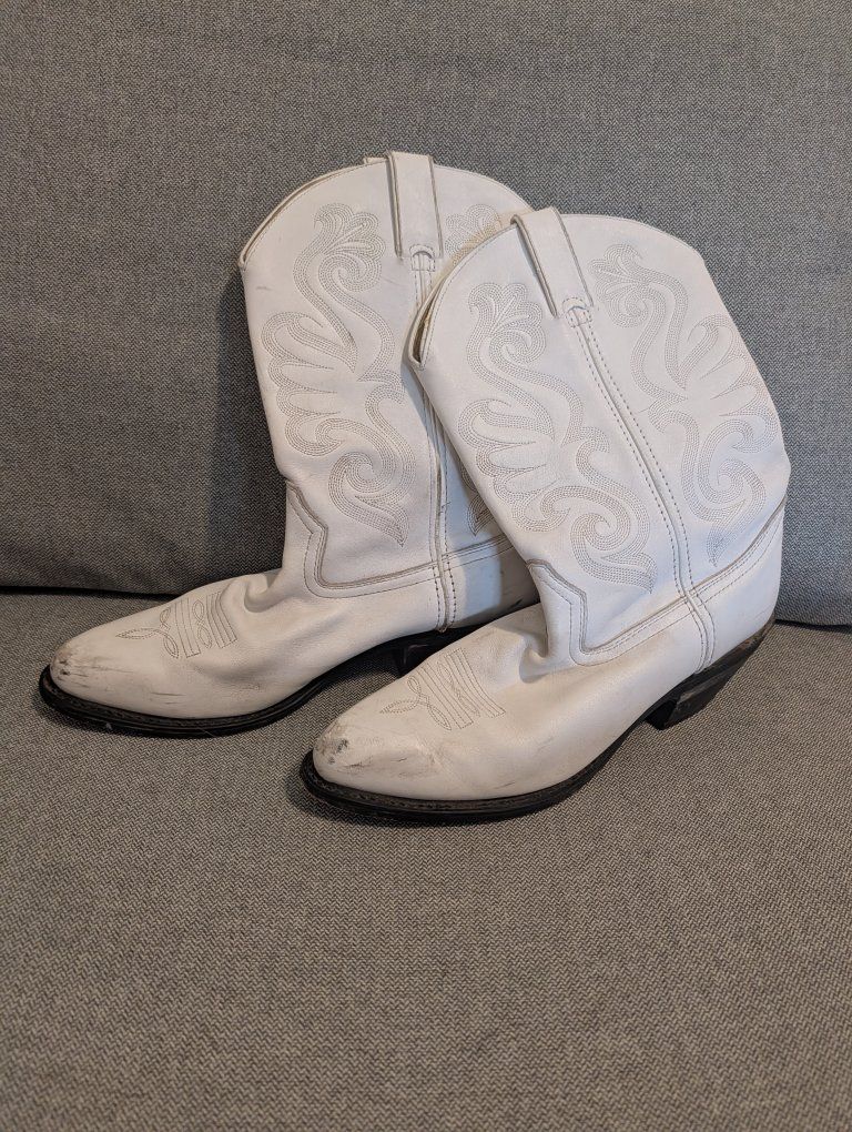 Durango Women's 11" Leather Western Boots White Size 10M