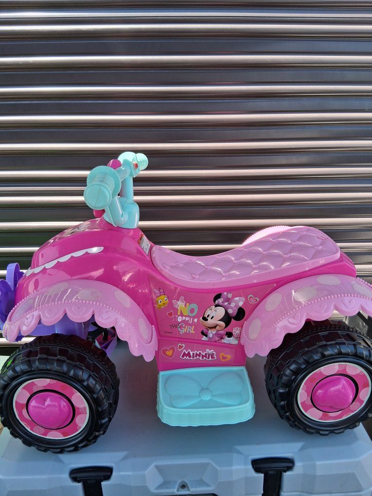 Disney Minnie Mouse 6V Electric Ride-On ATV Quad with Charger - Pink, Toddler