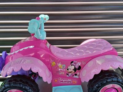 Disney Minnie Mouse 6V Electric Ride-On ATV Quad with Charger - Pink, Toddler
