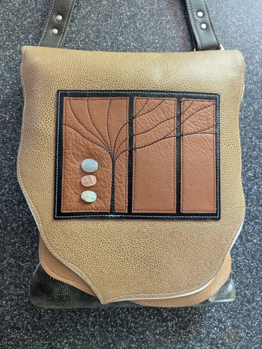 Handmade leather crossbody bag