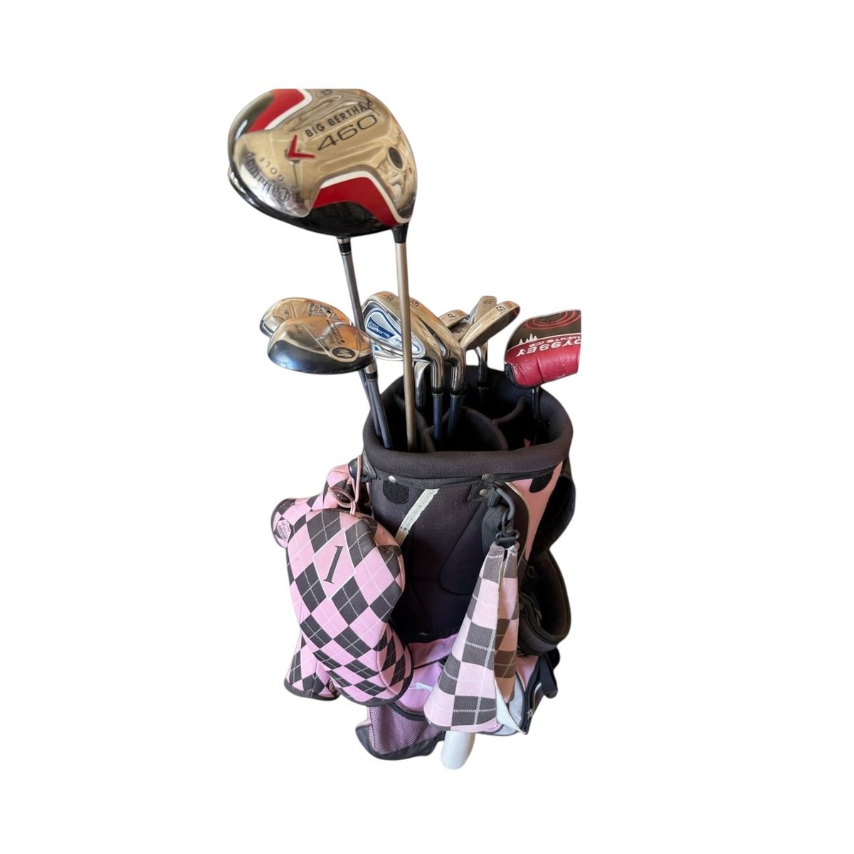 King Cobra Women's Golf Club Set with pink and Black Slazenger Bag
