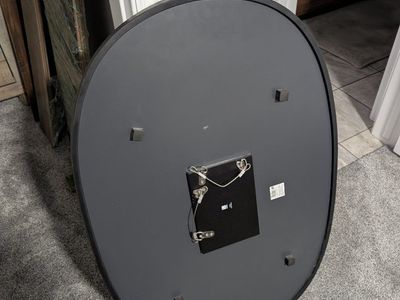 Used Black Oval Wall Mirror - Modern Home Decor
