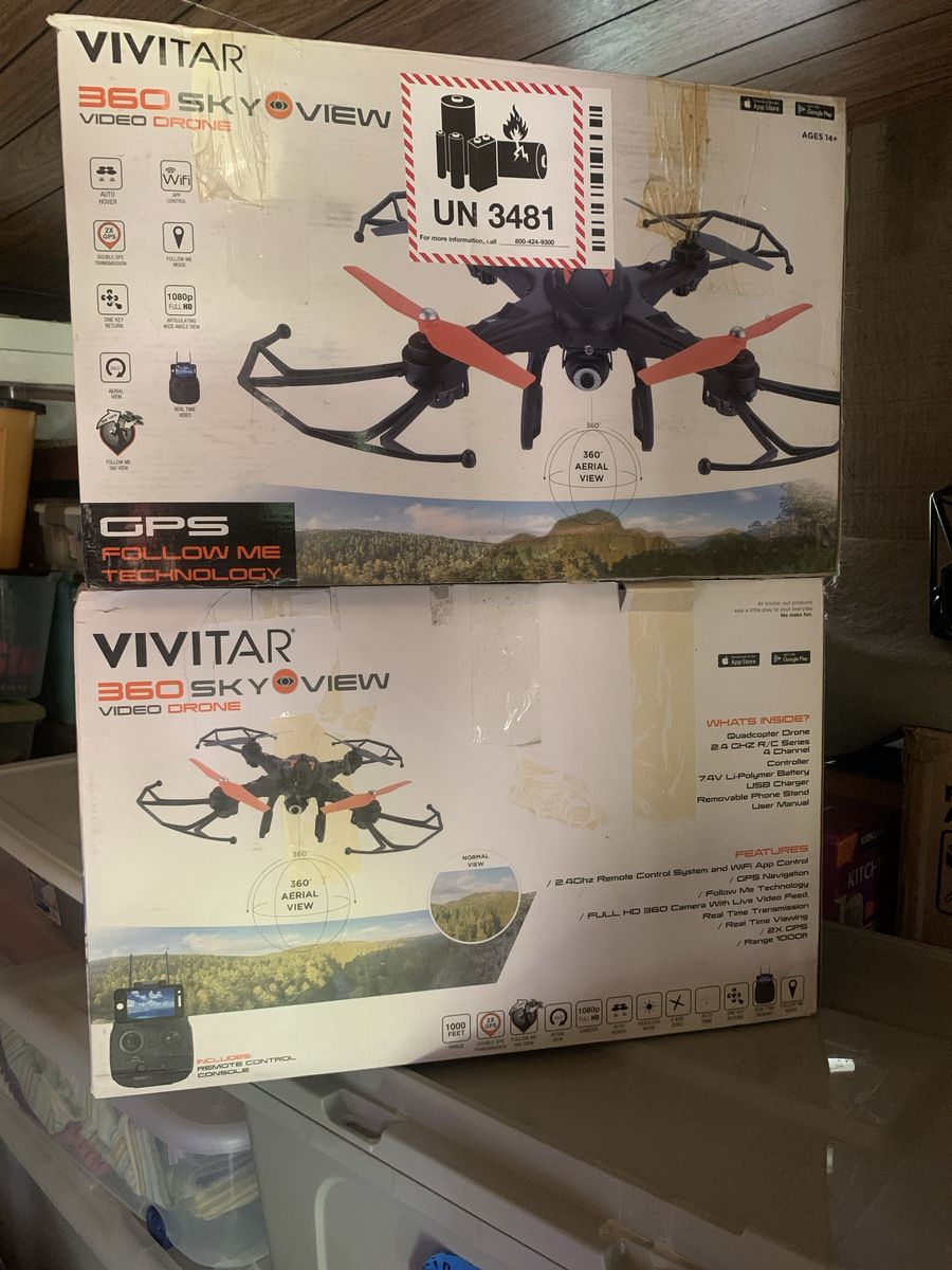 Vivitar 360 Sky View Video Drone with GPS Follow Me Technology and Full HD 360 Camera