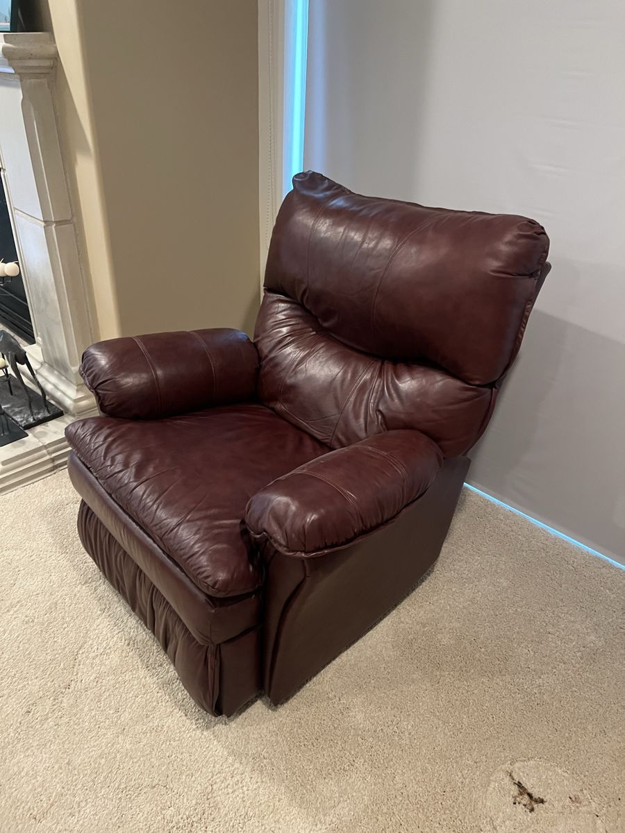 Leather Folding Recliner Chair 