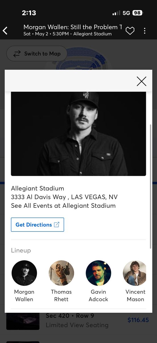 Morgan Wallen - Las Vegas Sat May 2nd