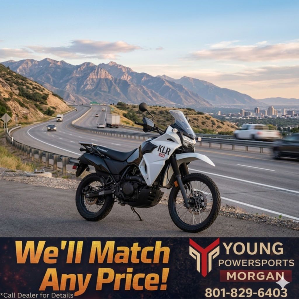 2025 Kawasaki KLR®650 S Metallic Matte White ABS