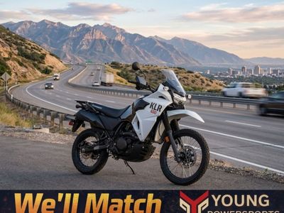 2025 Kawasaki KLR®650 S Metallic Matte White ABS