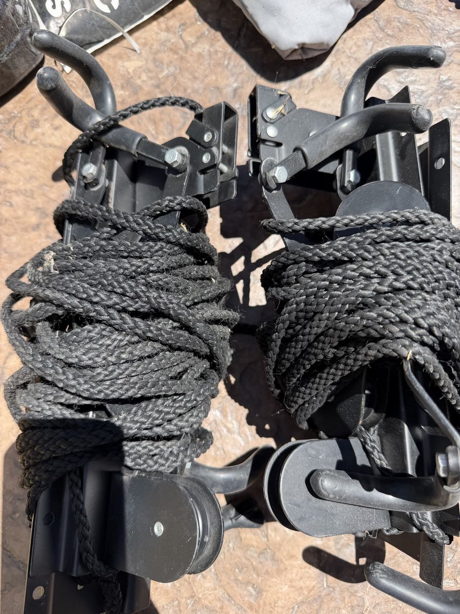 Heavy-Duty Hoist Pulley System with Rope - Garage/Kayak/Bike Storage