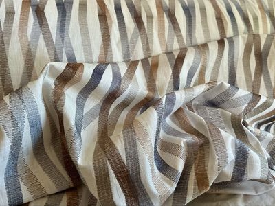 Designer Carole Fabrics "Back & Forth" Modern Embroidered Fabric – 55" W (By the Yard)