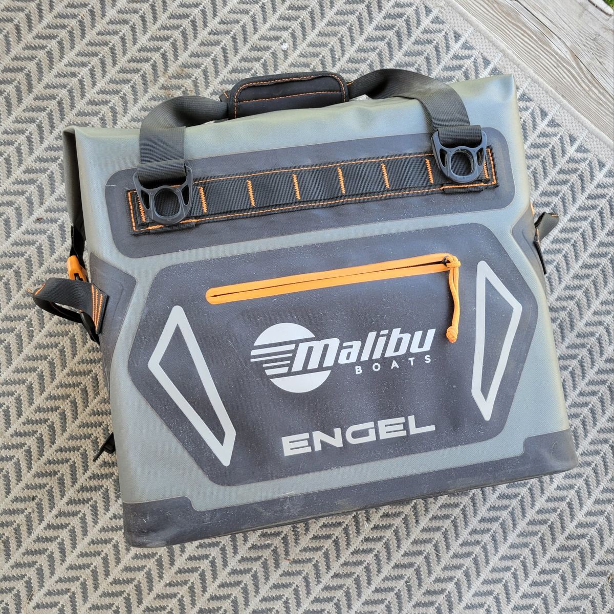 Engel Soft Side Cooler Orange Black Gray No Shoulder Strap