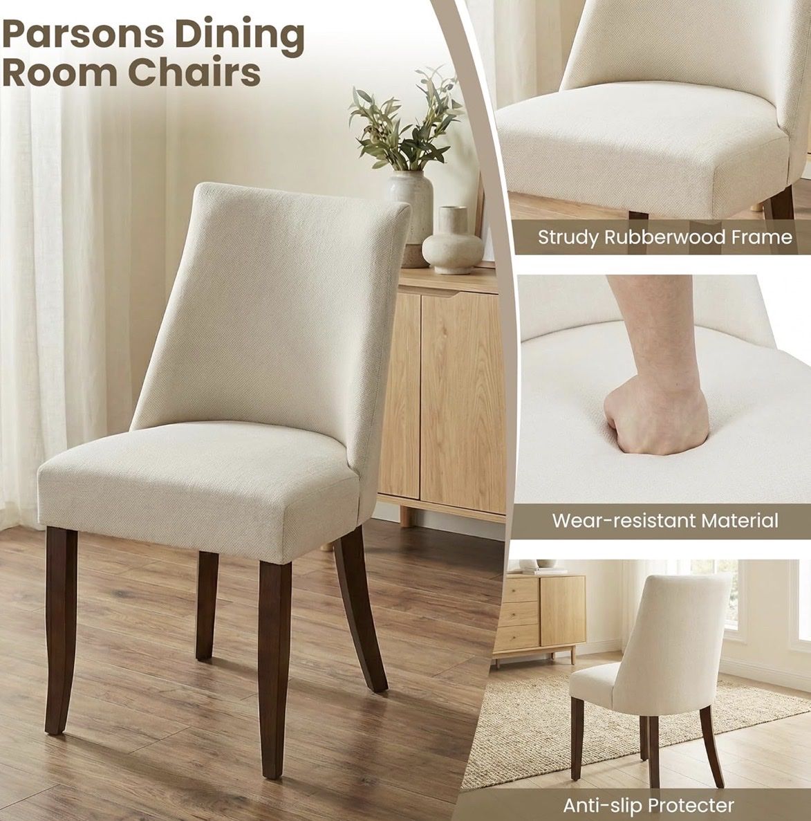 What a deal!  New Parsons Dining Chairs (6)