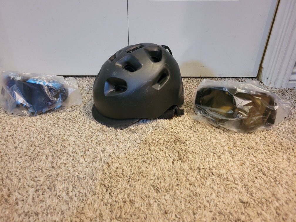 ski or snowboard helmet with ball cap style visor