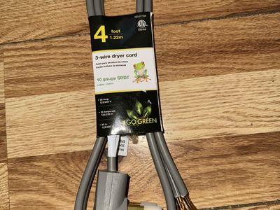 New Go Green 4-Foot 3-Wire Dryer Cord - 10 Gauge SRDT 30 Amp 125/250V