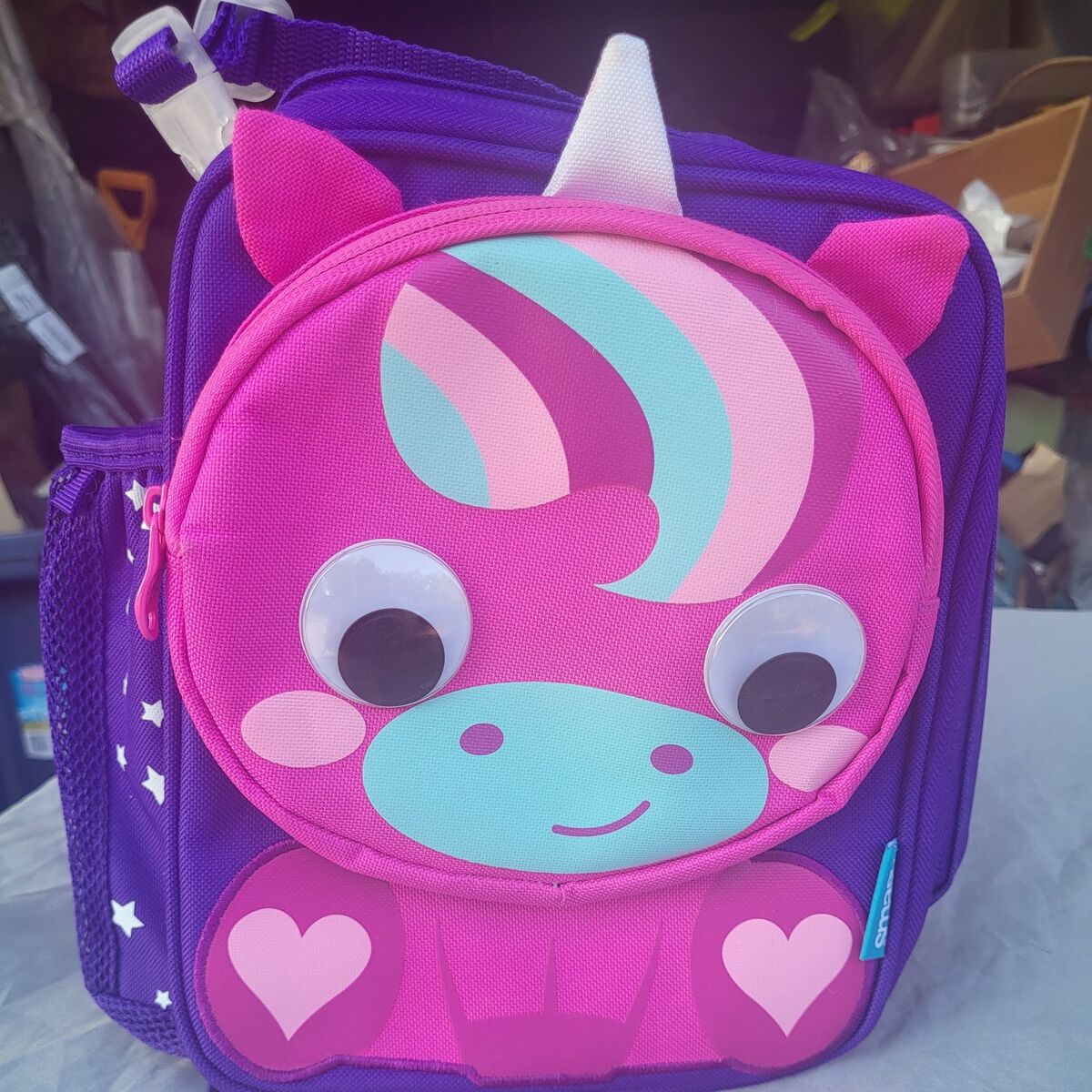 lunchbox purple with unicorn