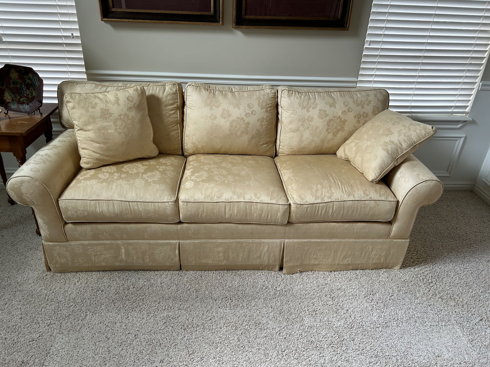 Ethan Allen 3 cushion couch, 84, Good Condition