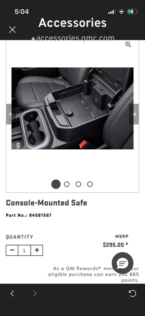 Console Mounted Safe