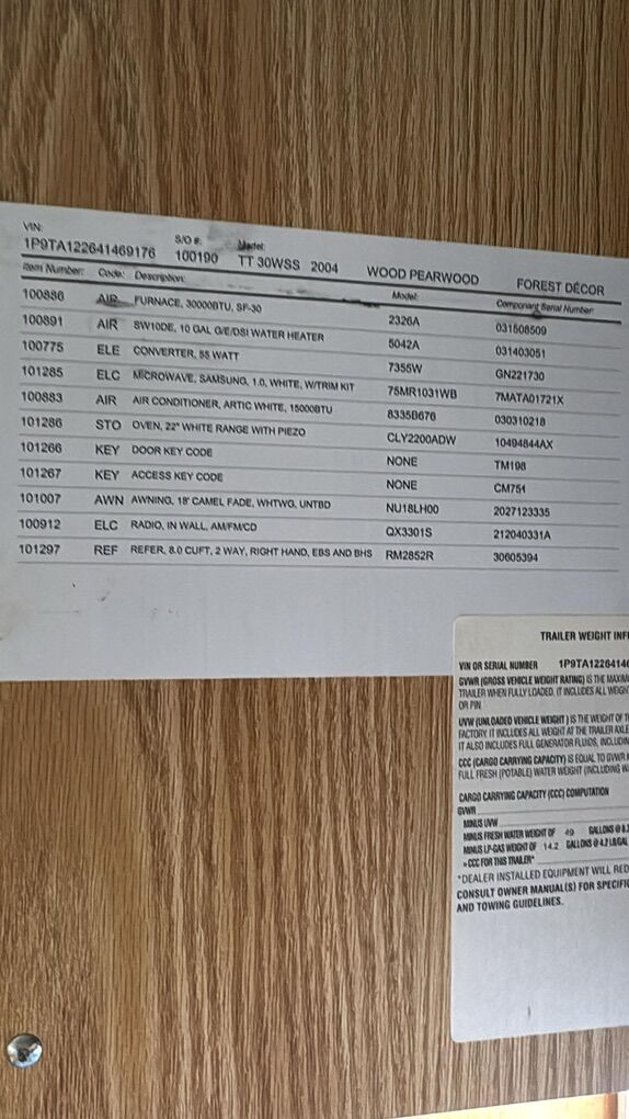 2004 Poto Mac Camp Trailer