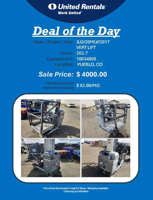 scissor lift Genie 20ft Vert lift for 4K