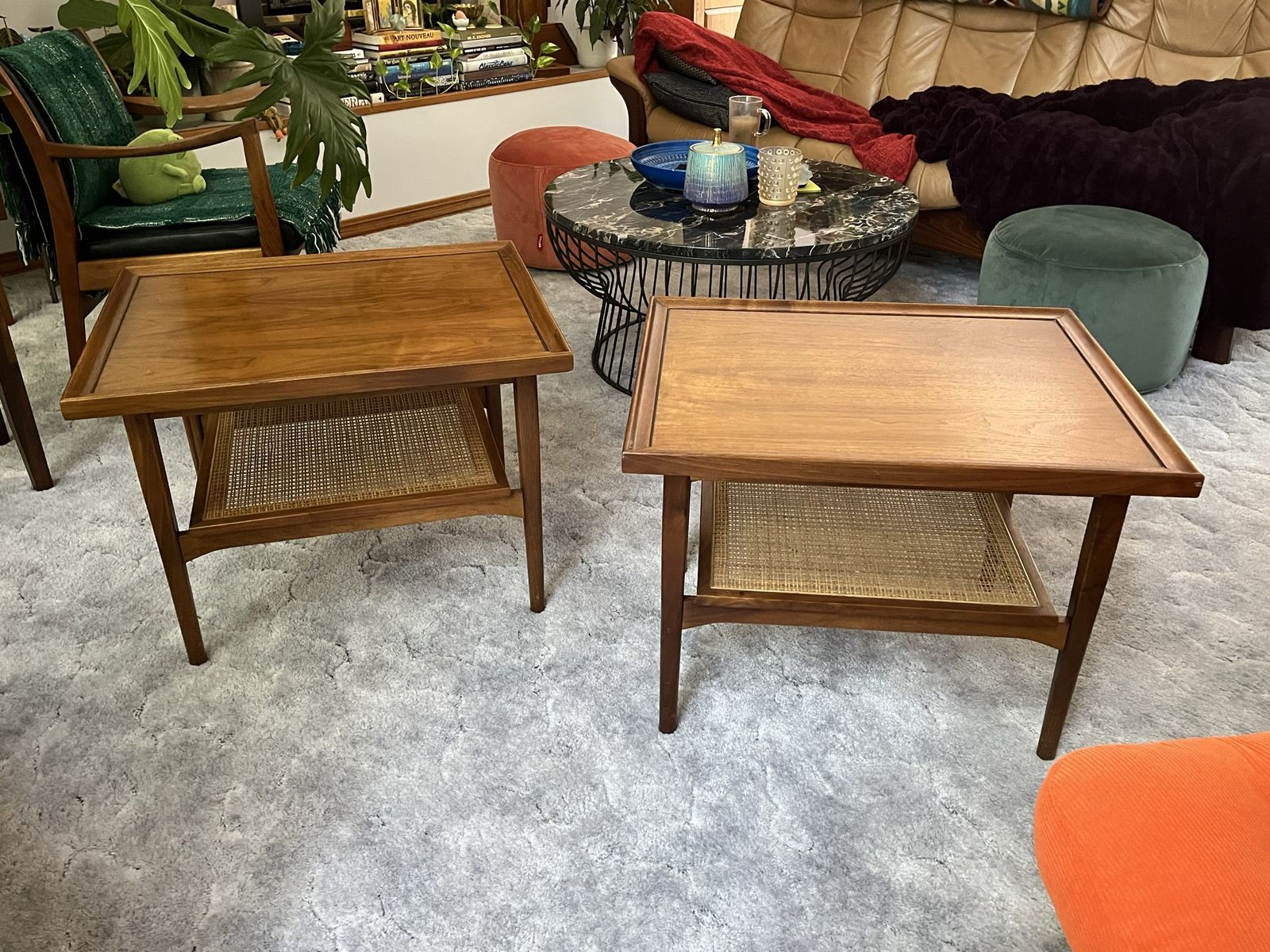 Pair of Drexel Declaration side tables MCM