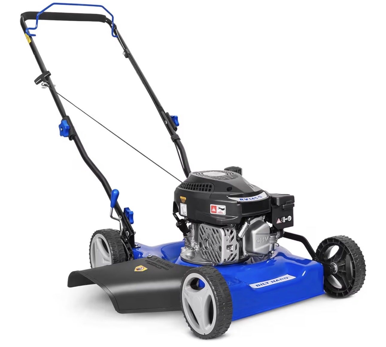 BILT HARD Gas Lawn Mower 20 inch, 144cc 4-Cycle OHV Engine Lawnmower, 8 Adjustable Cutting