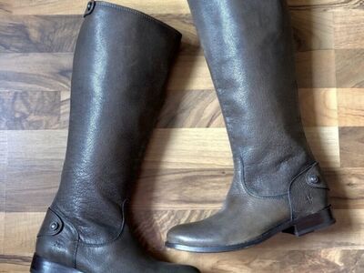 FRYE Melissa Button Zip Riding Boots 6.5
