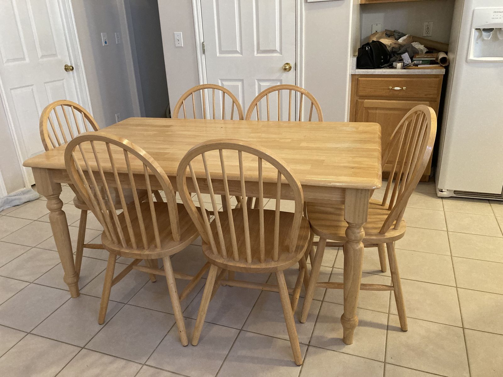 Oak table and chairs