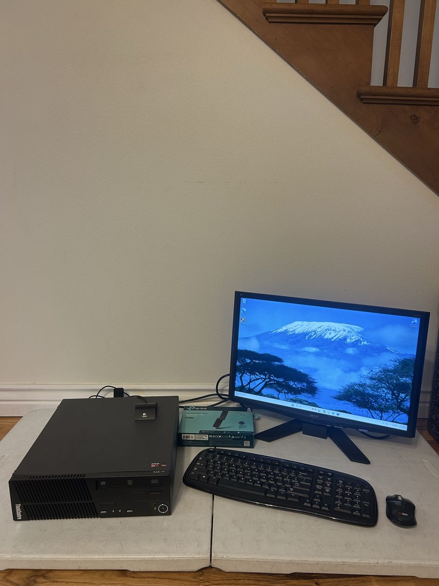 Ready-to-Go Office PC Bundle w/ WiFi + Monitor