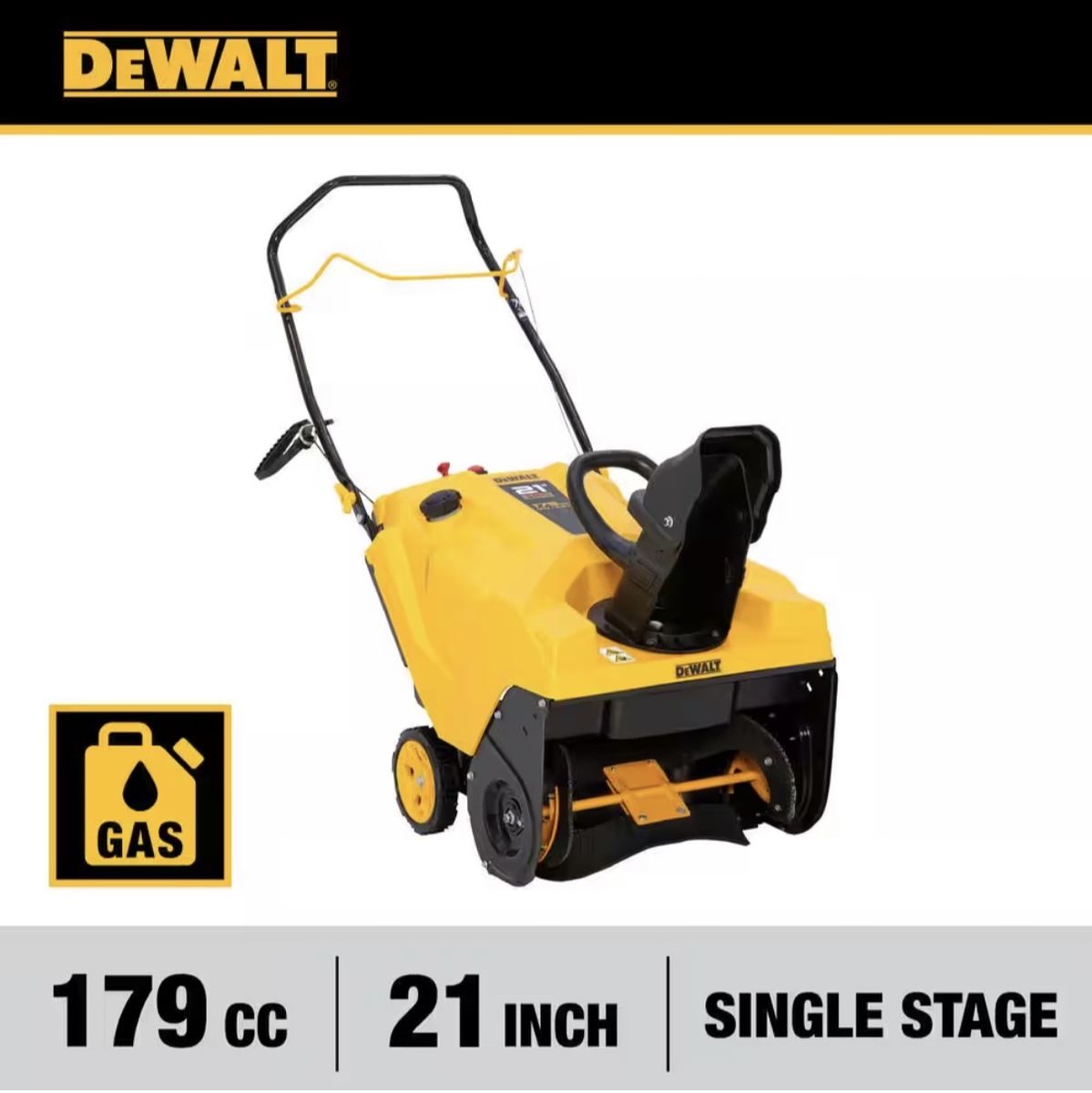 Dewalt 179cc 21in Snow blower
