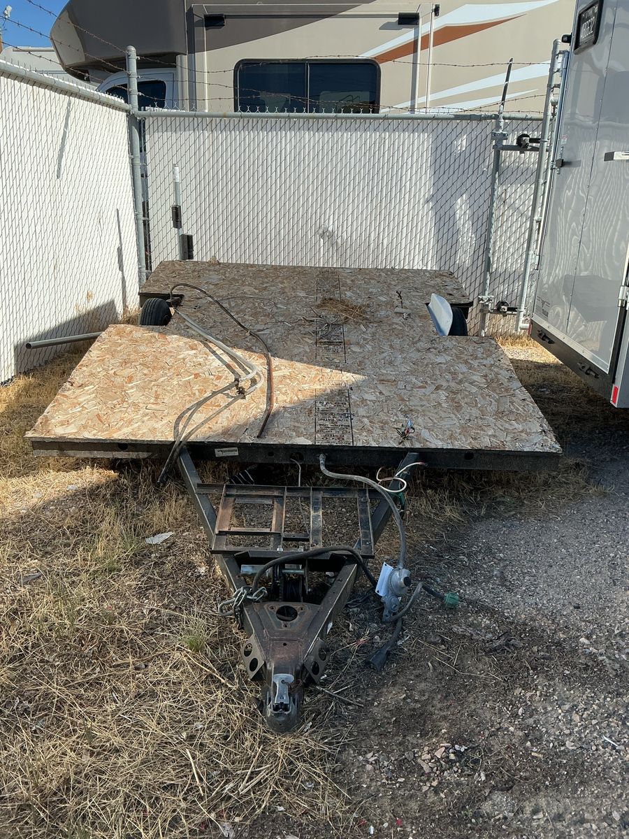 Utility Trailer Flatbed Frame with Wood Decking