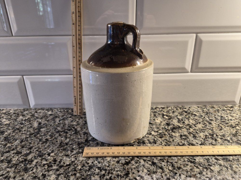Stoneware Jug with Handle - Rustic Home Decor