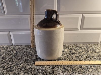 Stoneware Jug with Handle - Rustic Home Decor