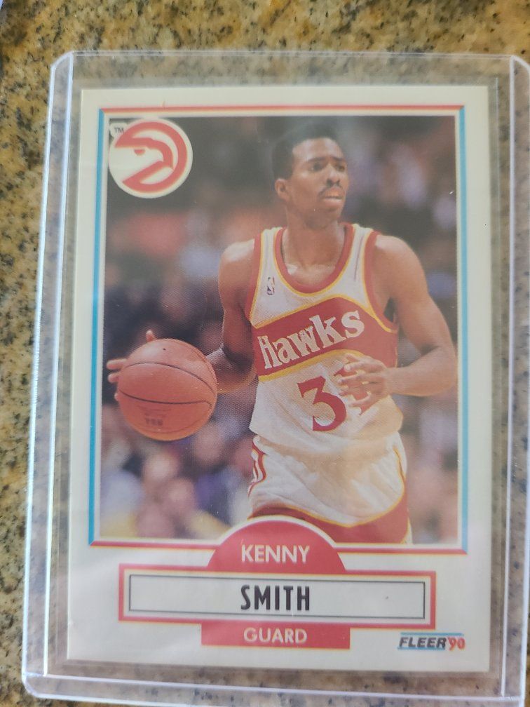 1990 Fleer Kenny Smith Basketball Card #4 - Atlanta Hawks Guard
