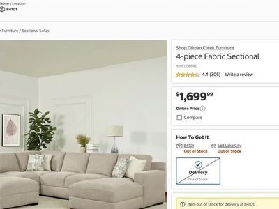 Gilman Creek 4pc Modular Sectional FREE DELIVERY