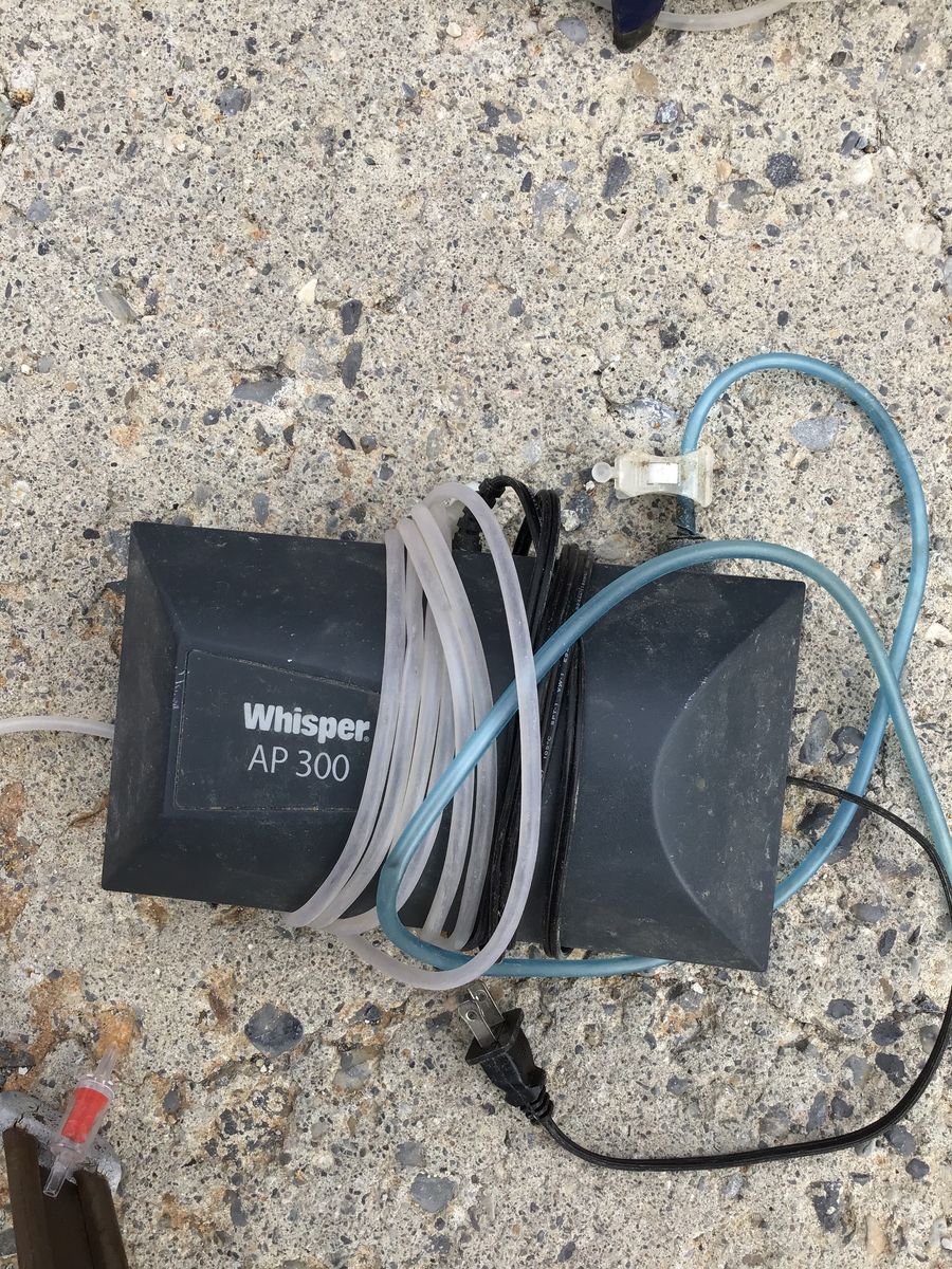 Whisper AP 300 Aquarium Air Pump with Tubing Used