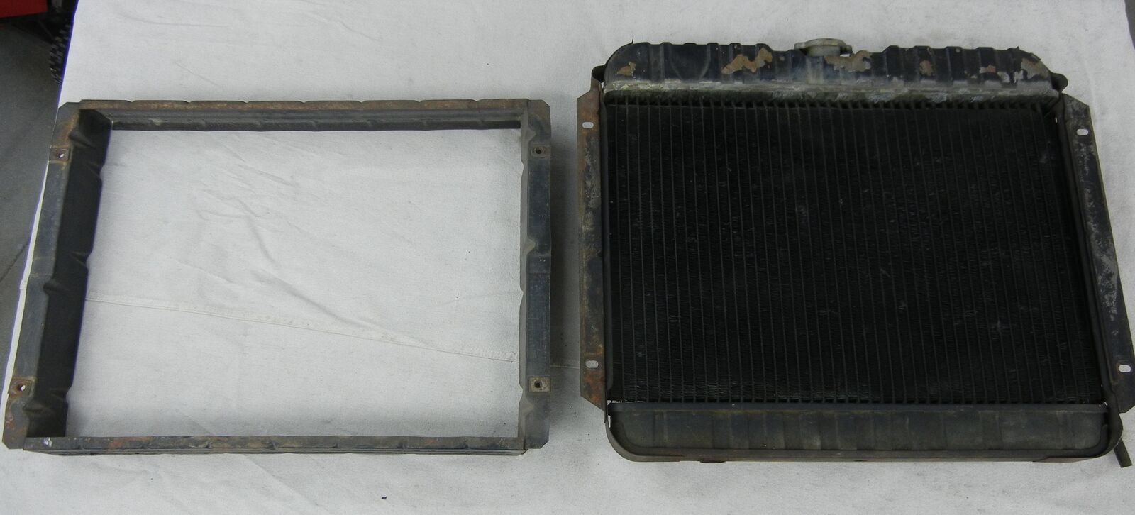 Chevy Nova 1966 Factory Original Radiator with metal Shroud