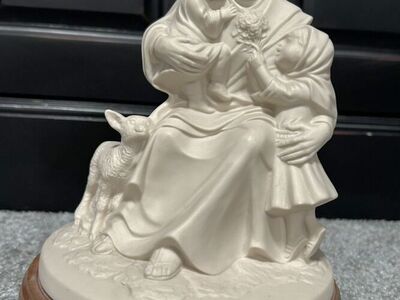 Vintage Musical Figurine Of Jesus And Children