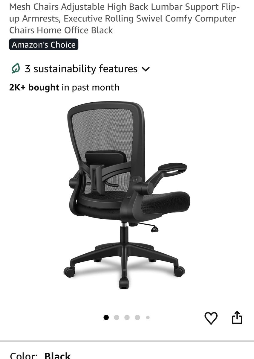 Adjustable Mesh Office Chair Executive Swivel Computer Desk Chair Black