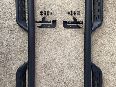 Barricade Tubular Drop Steps; Fine Textured Black (20-26 Jeep Gladiator JT)