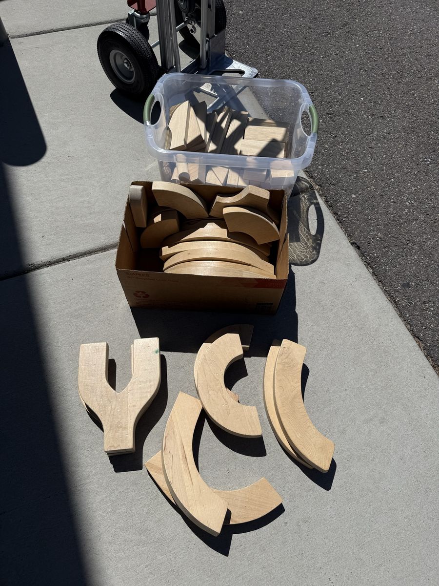 Wood Building Blocks - A mixture of Lakeshore Learning, Melissa and Doug & some other random wooden blocks